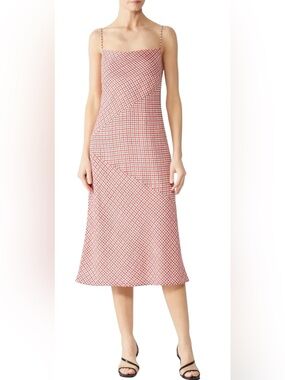 C/MEO COLLECTIVE Counting All Gingham Plaid Dress Size M
